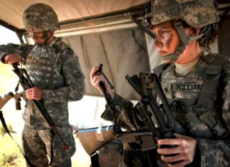 Body armor for female soldiers