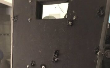 Ballistic Shield After Police Operation In Bataclan Theater