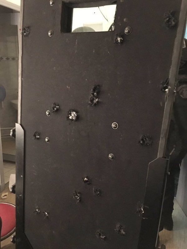 Ballistic Shield After Police Operation In Bataclan Theater