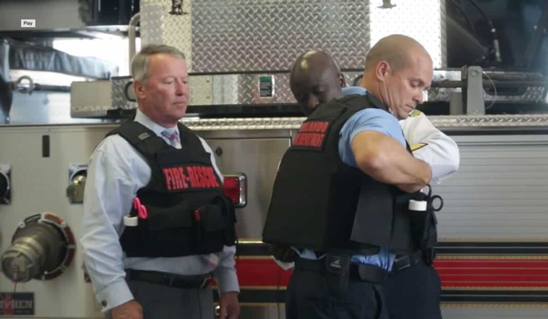 orlando firefighters wearing ballistic vests