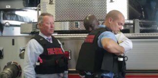 orlando firefighters wearing ballistic vests
