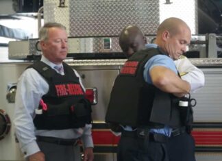 orlando firefighters wearing ballistic vests